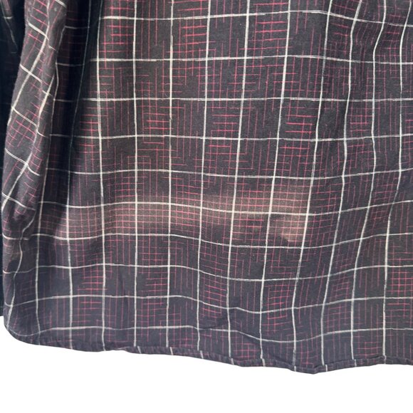 Claiborne Mens Black & Red Plaid Long-Sleeve Button-Up Shirt XL Cotton - Picture 9 of 9